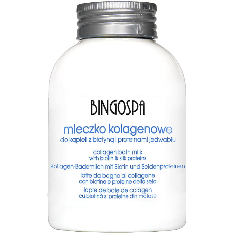32350771719308360 Mleczko kolagenowe do kąpieli z biotyną i proteinami jedwabiu 500ml - obrazek 1