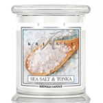 Średnia świeca zapachowa z dwoma knotami Sea Salt & Tonka 411g