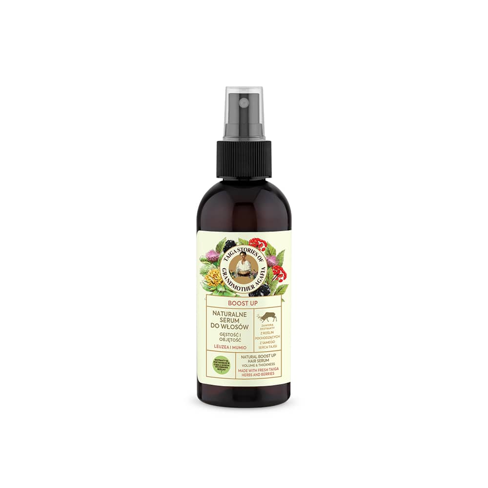 32427741632311398 Tajga Stories naturalne serum do włosów zwiększające objętość z leuzeą i mumio 170ml - obrazek 1