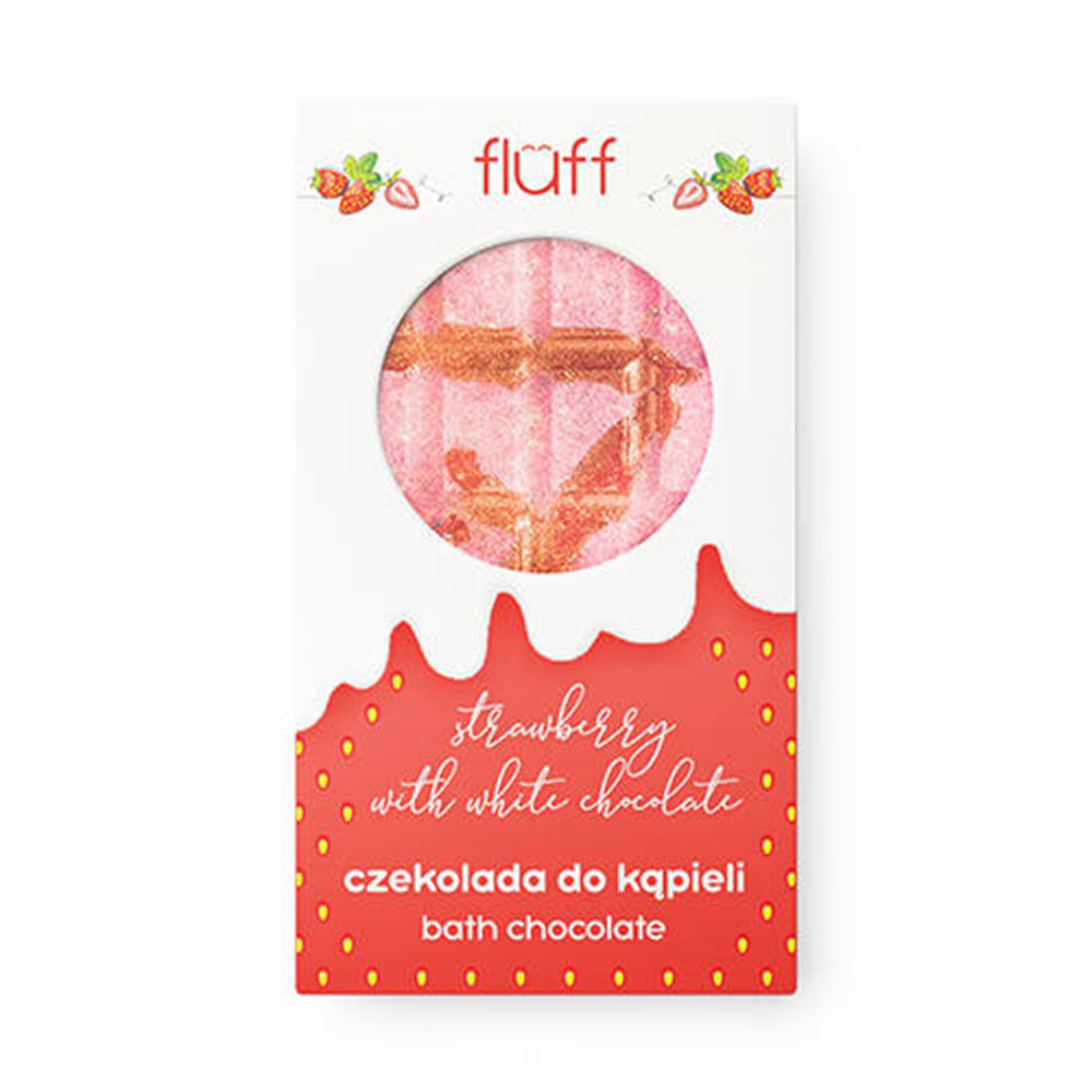 32473811667553716 Bath Chocolate czekolada do kąpieli Strawberry & White Chocolate 200g - obrazek 1