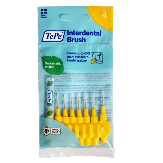 32658001663238673 Original szczoteczki międzyzębowe 0.7mm Żółte 8szt - obrazek 1