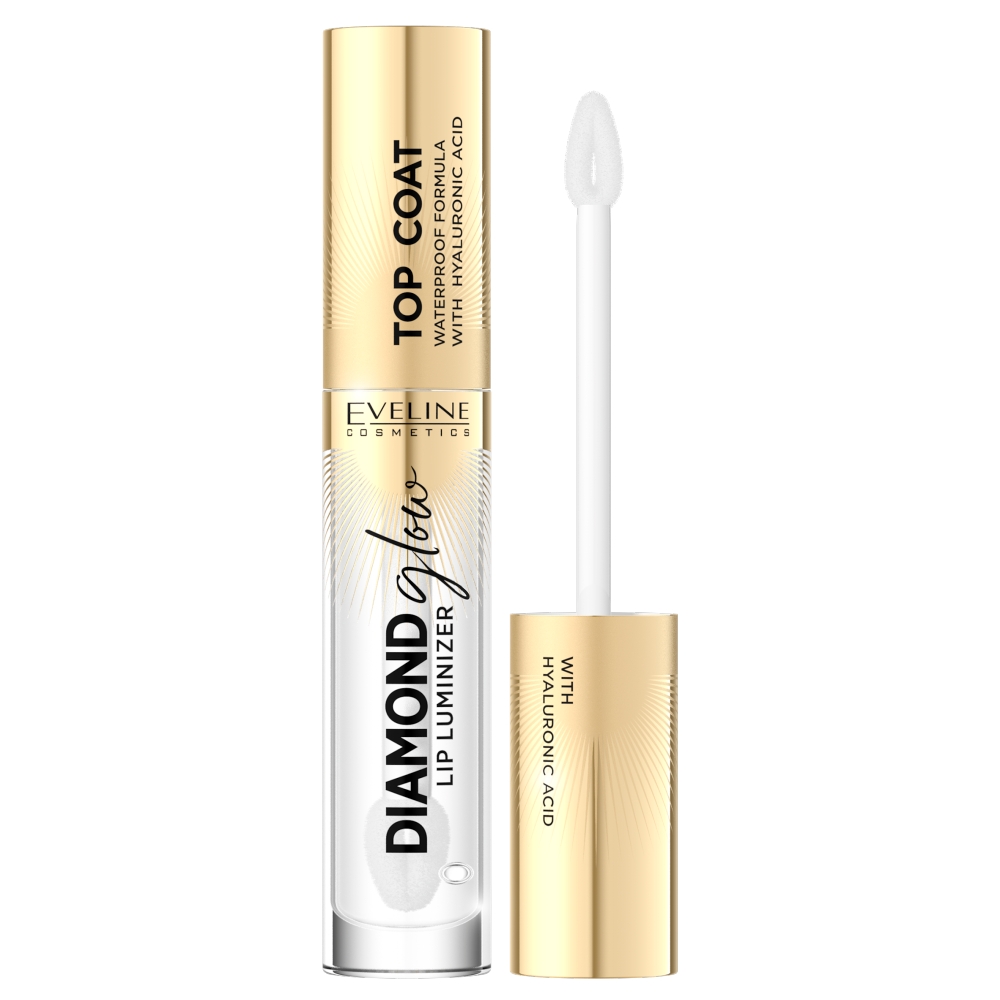 32851081722238117 Diamond Glow Lip Luminizer top coat do ust z kwasem hialuronowym 01 Transparent 4.5ml - obrazek 1