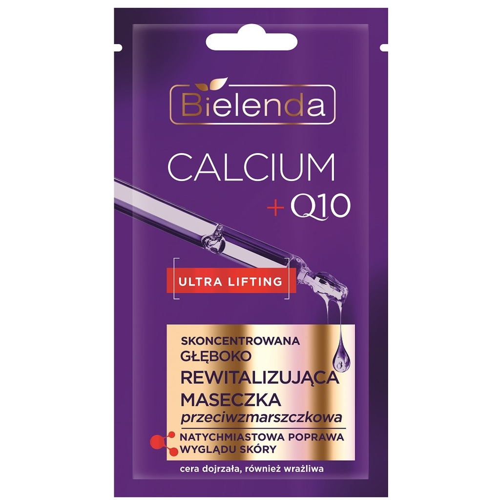 32944651697611744 Calcium + Q10 skoncentrowana głęboko rewitalizująca maseczka przeciwzmarszczkowa 8g - obrazek 1