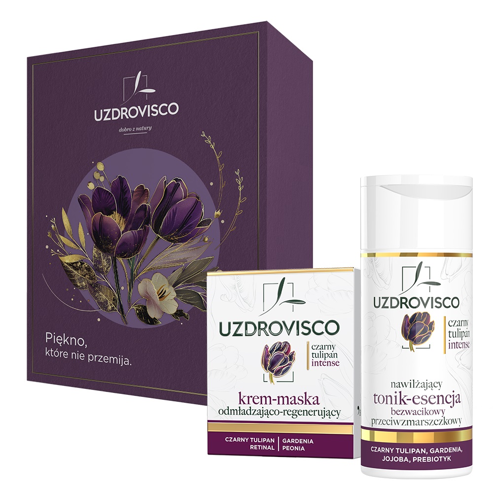 32947531731076710 Czarny Tulipan Intense zestaw krem-maska odmładzająco-regenerujący 50ml + nawilżający tonik-esencja przeciwzmarszczkowy 150ml - obrazek 1