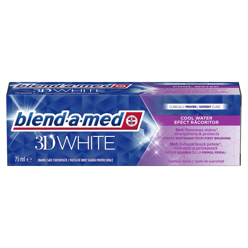 32972881681904785 3D White Cool Water pasta do zębów 75ml - obrazek 1