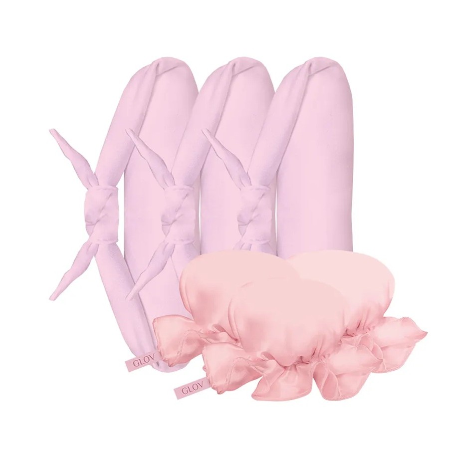 32984561764916406 CoolCurl Overnight Blowout wałki do kręcenia włosów na zimno 3szt + Mini satynowe czepki 3szt Pink - obrazek 1