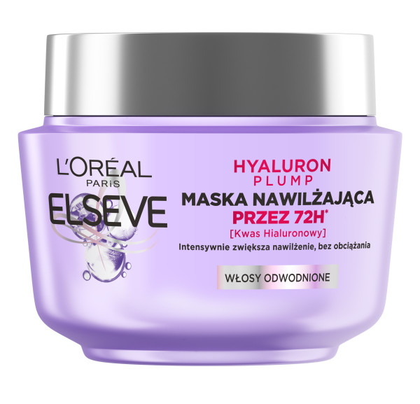 33191771646037975 Elseve Hyaluron Plump maska nawilżająca do włosów odwodnionych 300ml - obrazek 1