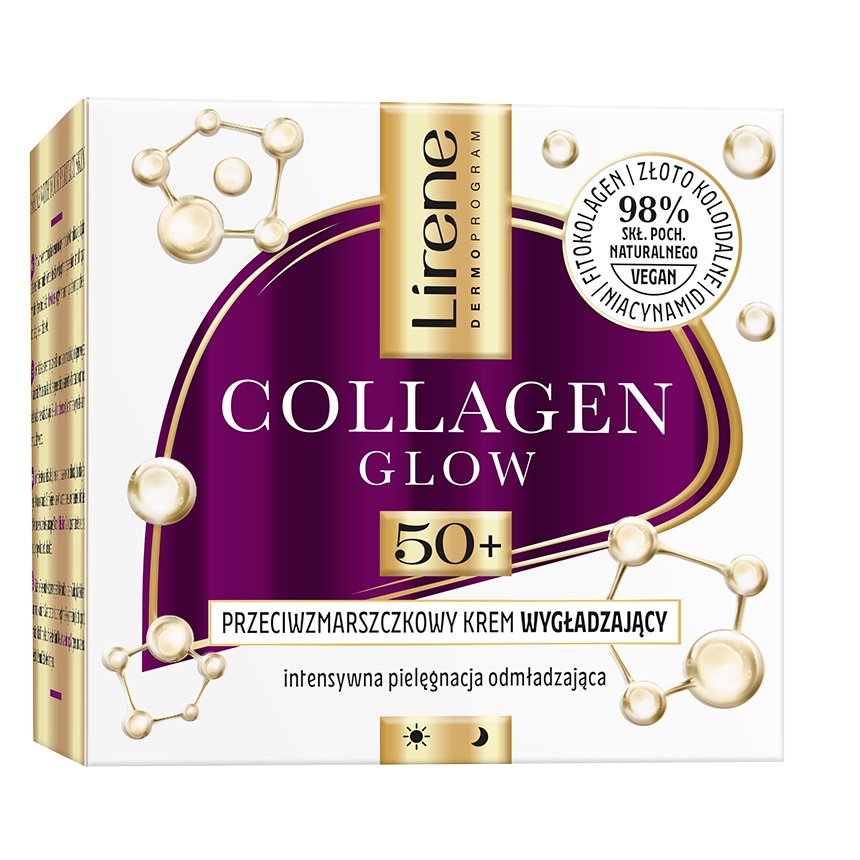 33212001698764009 Collagen Glow przeciwzmarszczkowy krem wygładzający 50+ 50ml - obrazek 1
