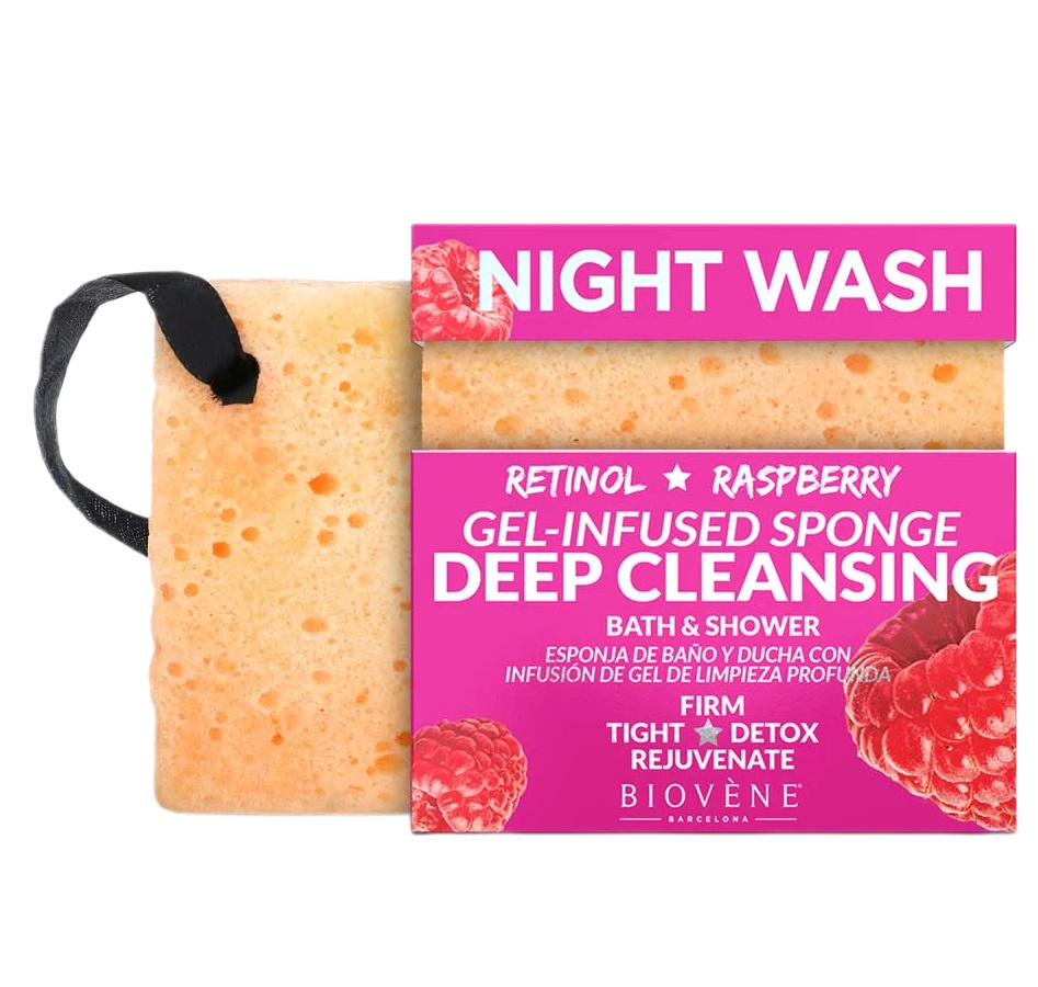 33233341709721476 Night Wash głęboko oczyszczająca gąbka z retinolem i żelem malinowym 75g - obrazek 1