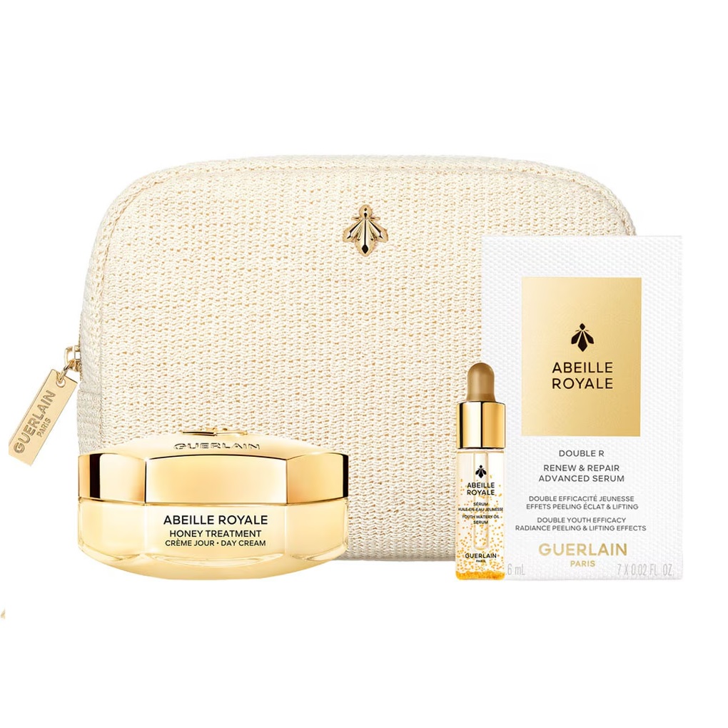 33233361760098296 Abeille Royale Age-Defying Ritual Honey Treatment Day Cream zestaw krem na dzień 50ml + serum odżywcze 5ml + serum o podwójnej skuteczności 7x0.6ml + kosmetyczka - obrazek 1