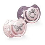 Smoczek silikonowy dynamiczny 6-18m Botanic Girl 2szt