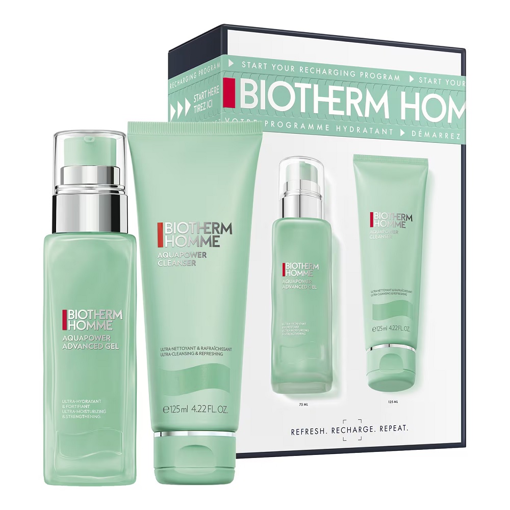 33439031750912450 Homme Aquapower zestaw żel do mycia twarzy 125ml + nawilżający żel do twarzy 75ml - obrazek 1