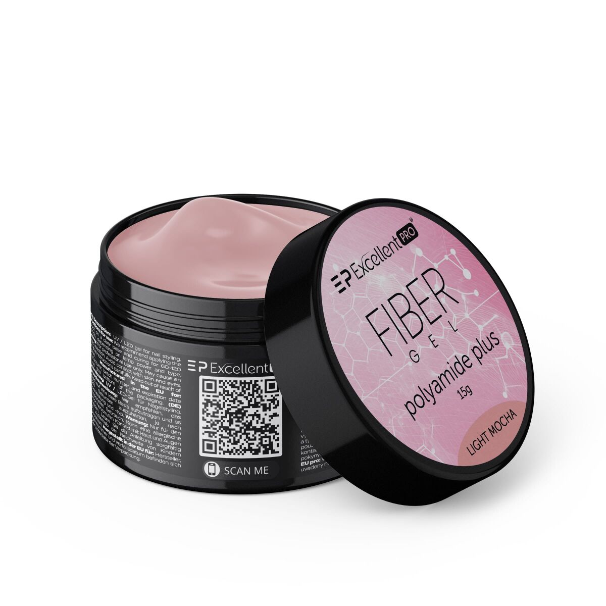 Kozubek.info for Excellent PRO Fiber Gel Polyamide Plus żel budujący Light Mocha 15g - obrazek 1