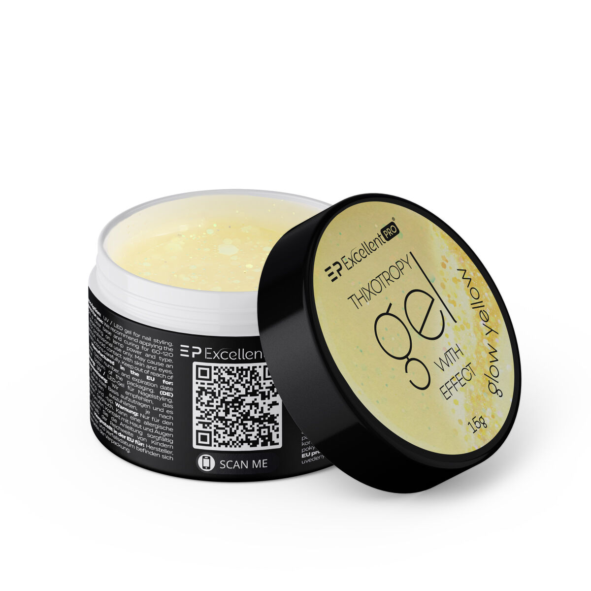 Kozubek.info for Excellent PRO Thixotropy Gel With Effect żel budujący Glow Yellow 15g - obrazek 1