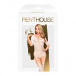Sugar Drop bodystocking z koronkowym haftem White S-L