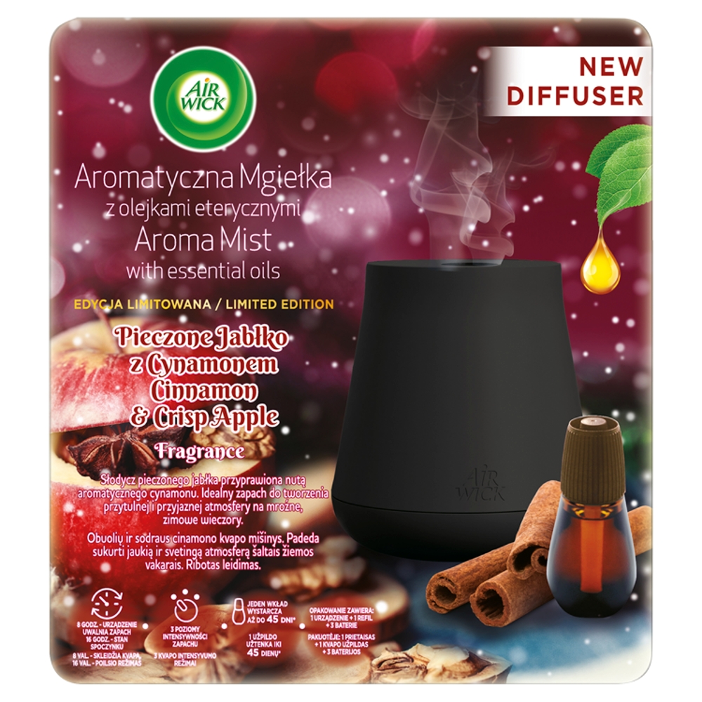 33592161677070428 Essential Mist Aroma automatyczny odświeżacz powietrza + wkład o zapachu pieczonego jabłka z cynamonem 20ml - obrazek 1