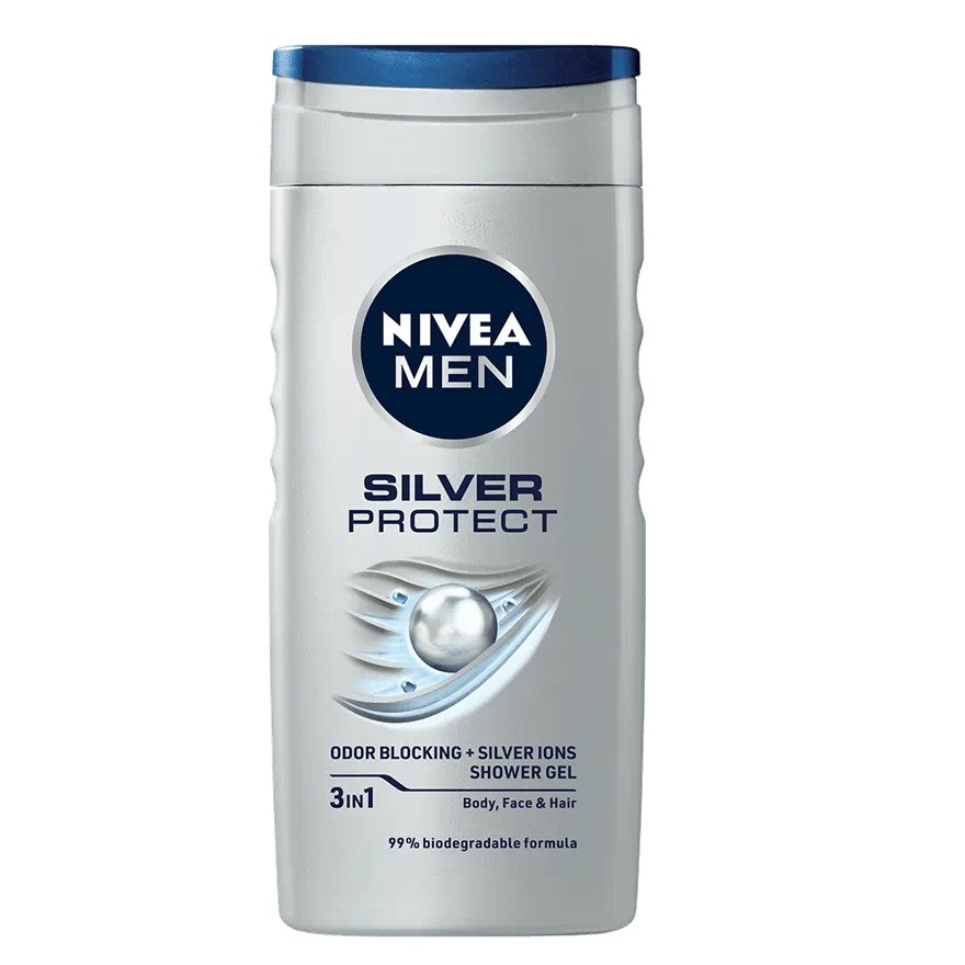 33594971741953123 Men Silver Protect żel pod prysznic 250ml - obrazek 1