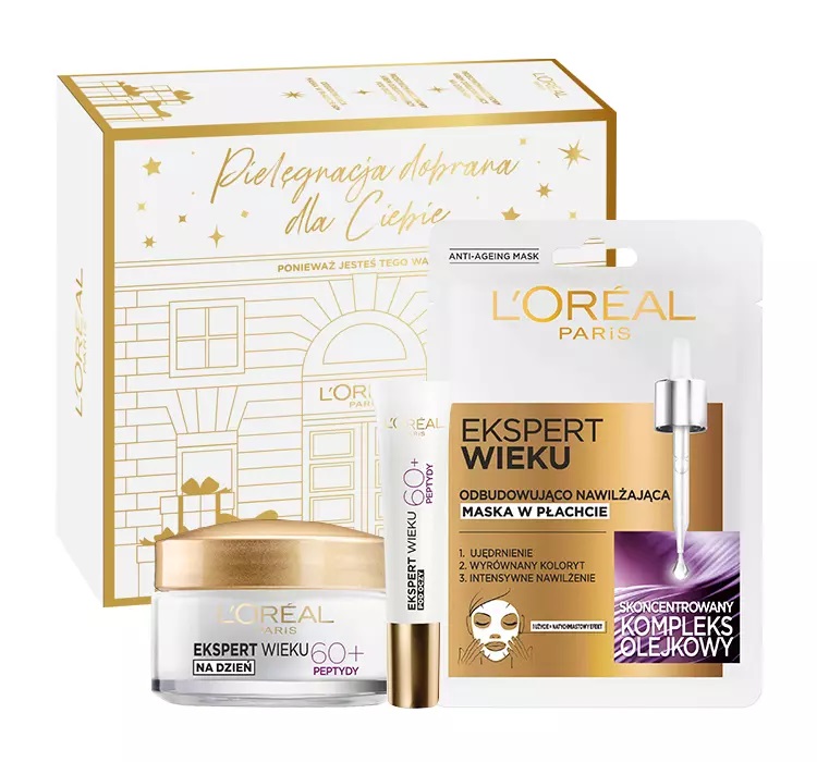 33679031667535853 Ekspert Wieku 60+ zestaw odbudowujący krem na dzień 50ml + odbudowująco-nawilżająca maska w płachcie 30g + odbudowujący krem pod oczy 15ml - obrazek 1