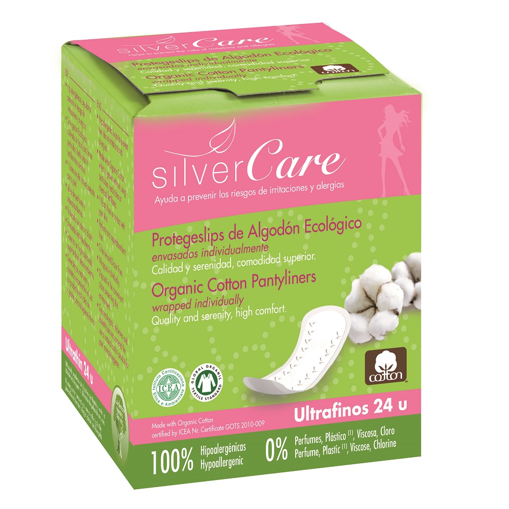 33723331683006091 Silver Care ultracienkie wkładki higieniczne z bawełny organicznej 24szt - obrazek 1
