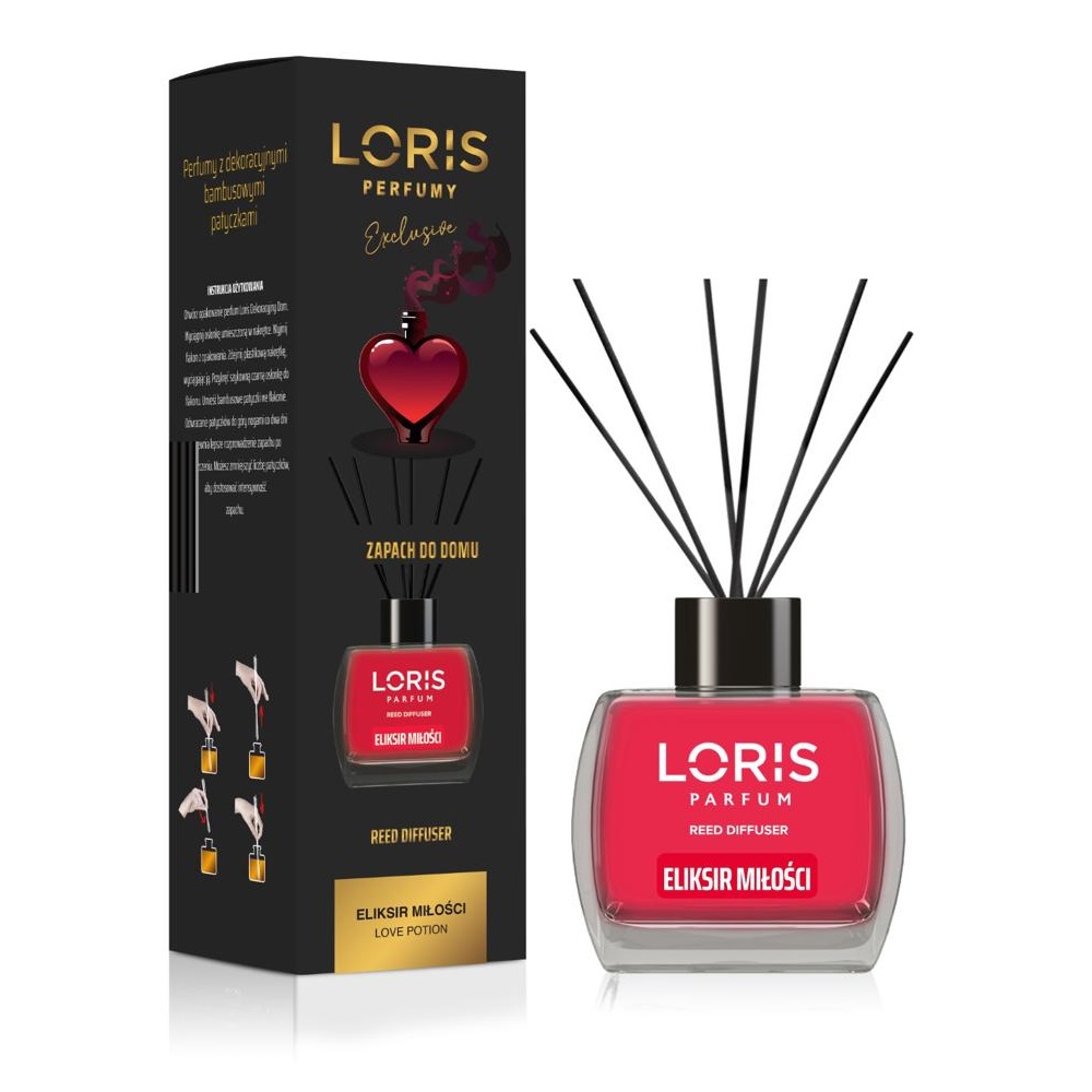 3374971687430520 Reed Diffuser dyfuzor zapachowy z patyczkami Eliksir Miłości 120ml - obrazek 1