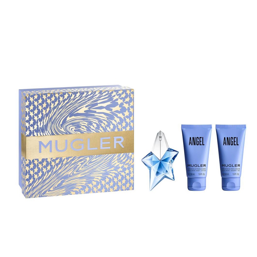 33791001762271814 Angel zestaw woda perfumowana spray 25ml + balsam do ciała 50ml + żel pod prysznic 50ml - obrazek 1