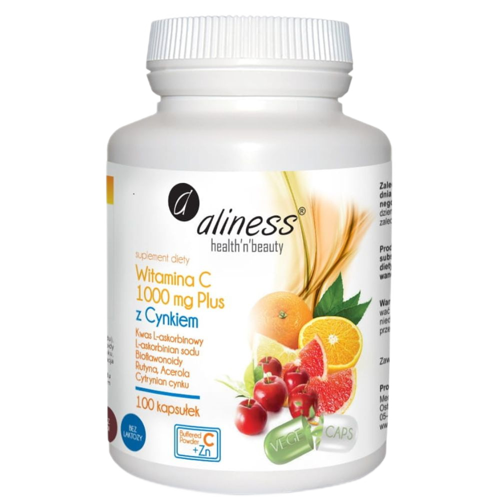 33792881763703065 Witamina C 1000mg z Cynkiem Plus suplement diety 100 kapsułek - obrazek 1