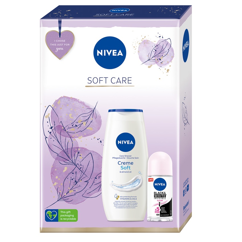 34001211665045032 Soft Care zestaw pielęgnujący żel pod prysznic 250ml + antyperspirant roll-on 50ml - obrazek 1