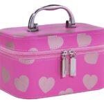 Romantic Hearts kuferek prostokątny S Różowy w Różowe Serca