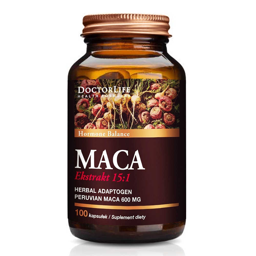 3418181685371976 Maca ekstrakt 15:1 suplement diety 100 kapsułek - obrazek 1