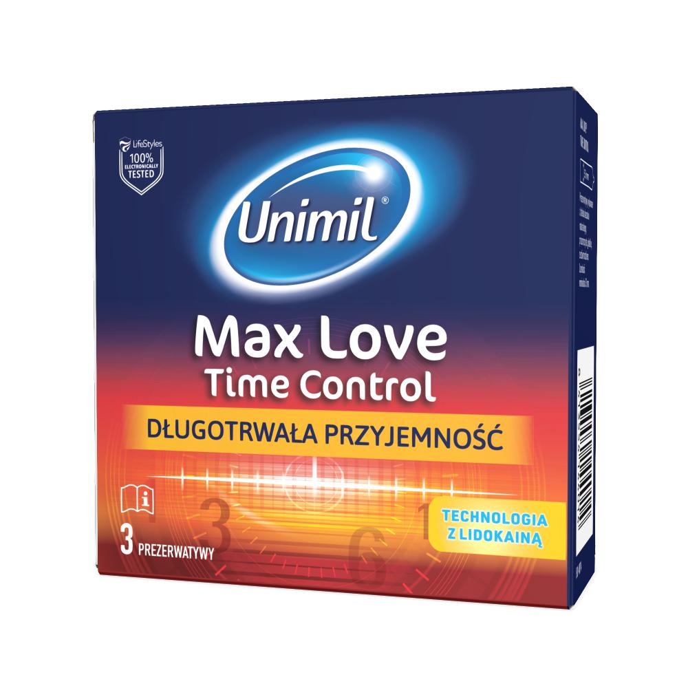 34442431682425810 Max Love Time Control nawilżane lateksowe prezerwatywy 3szt - obrazek 1