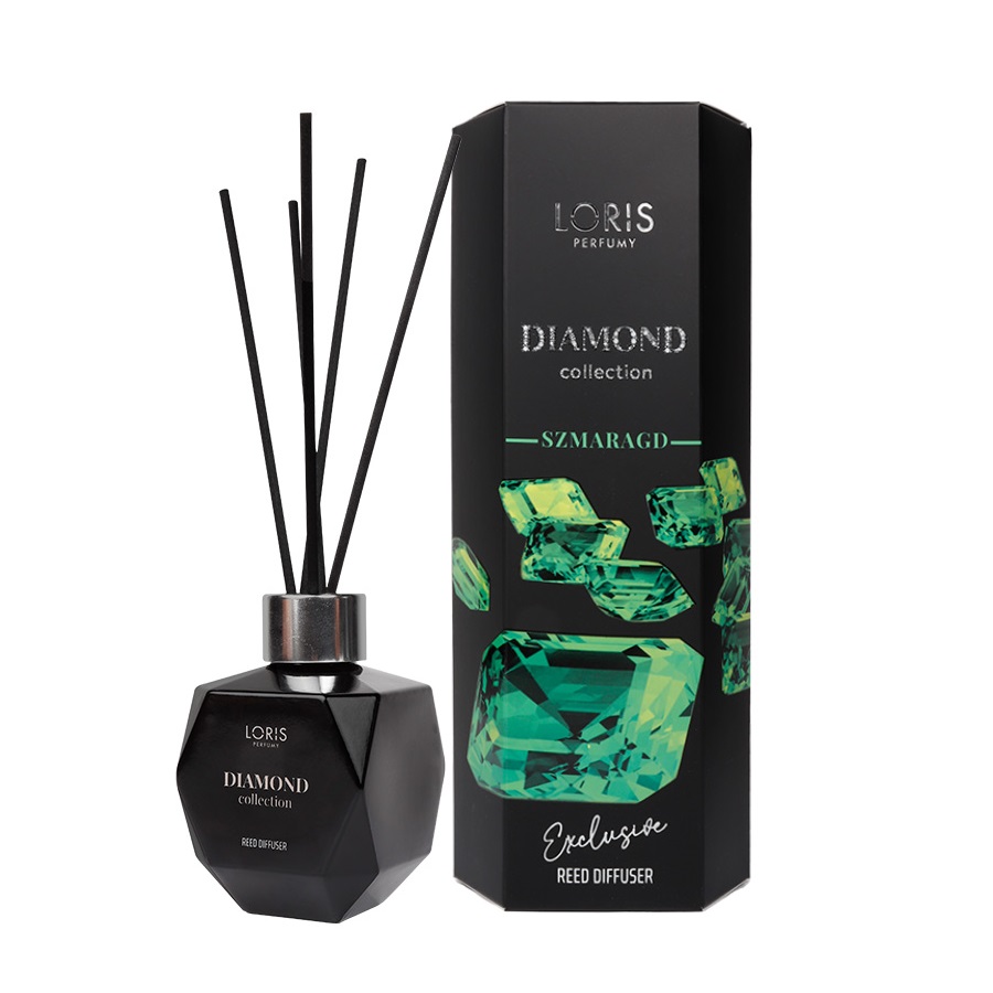 34491531687439010 Diamond Exclusive Reed Diffuser dyfuzor zapachowy z patyczkami Szmaragd 110ml - obrazek 1