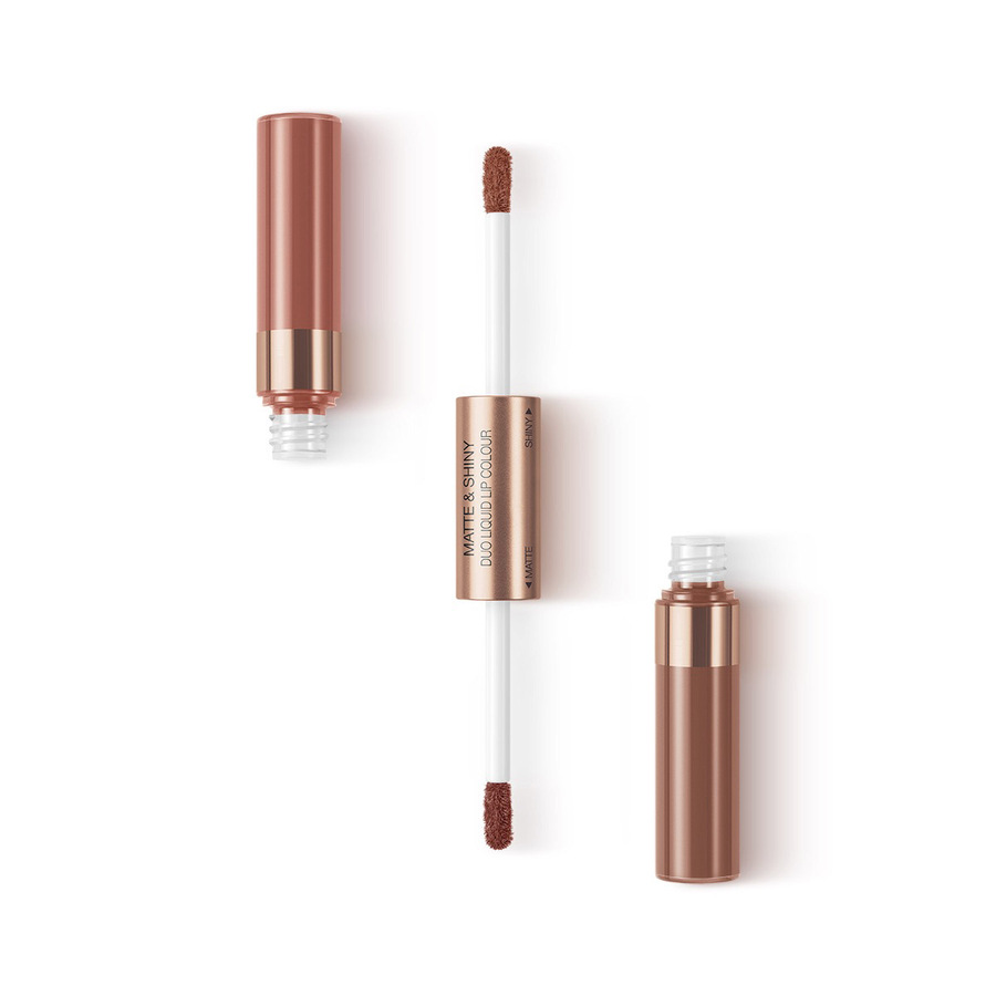 KM000000351004B Matte & Shiny Duo Liquid Lip Colour pomadka w płynie o podwójnym wykończeniu 04 Middle Earth 7ml - obrazek 1