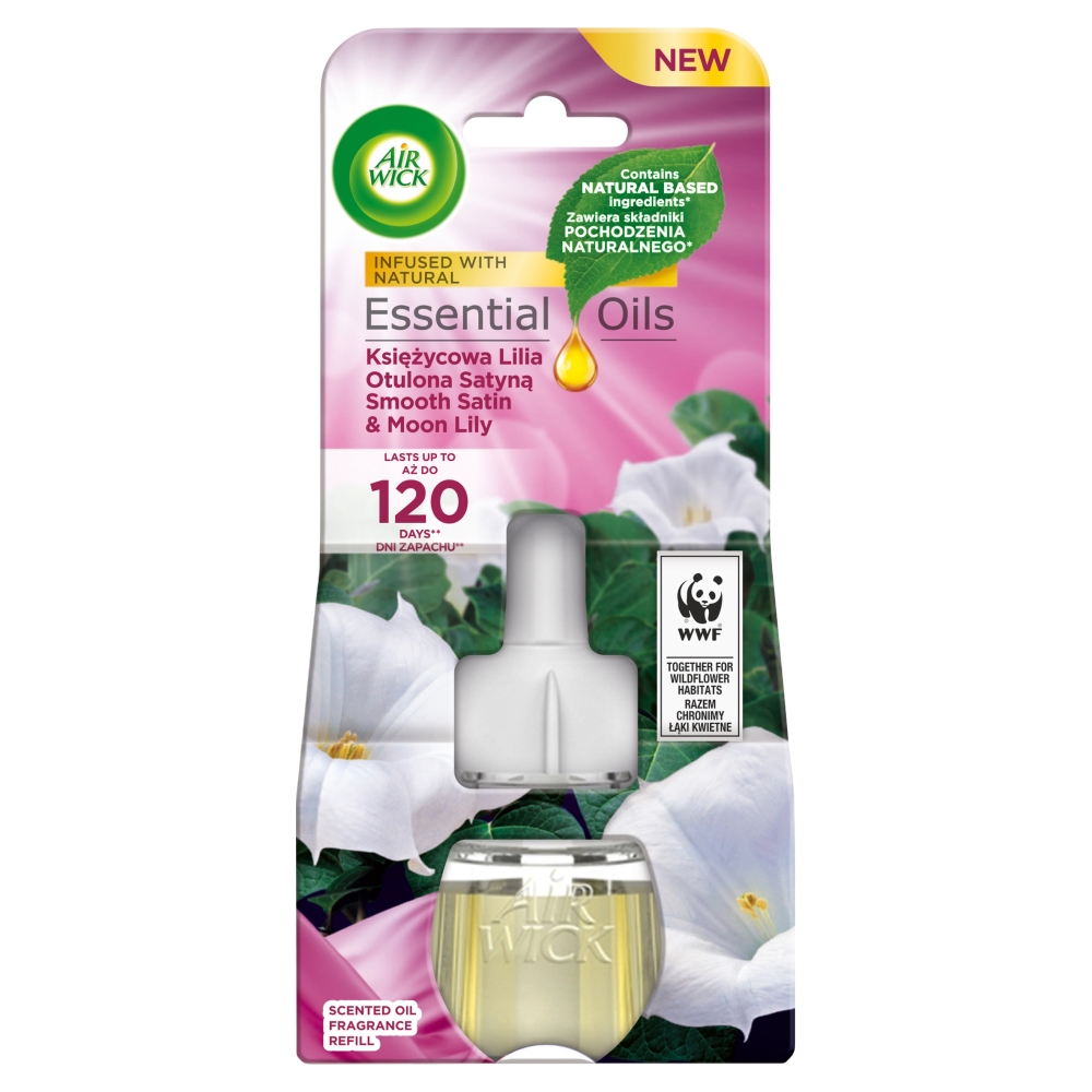 34623691677072267 Essential Oils wkład do elektrycznego odświeżacza Księżycowa Lilia Otulona Satyną 19ml - obrazek 1