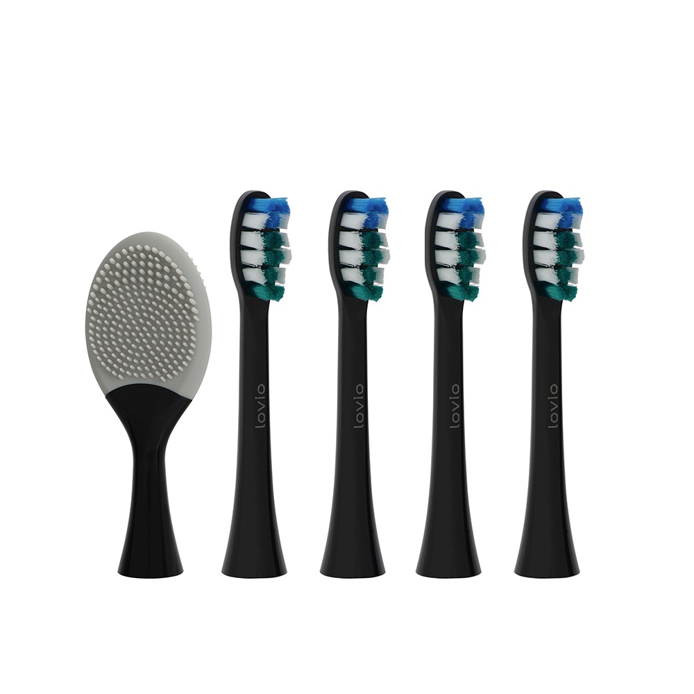 3463181759899867 SonicProtect PRO końcówki do szczoteczki miękkie Czarne LVTB124BK-HS 5szt - obrazek 1