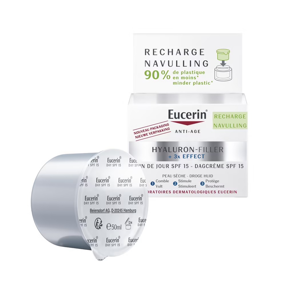 34743161719584547 Hyaluron-Filler + 3x Effect krem na dzień SPF15 do skóry suchej Refill 50ml - obrazek 1
