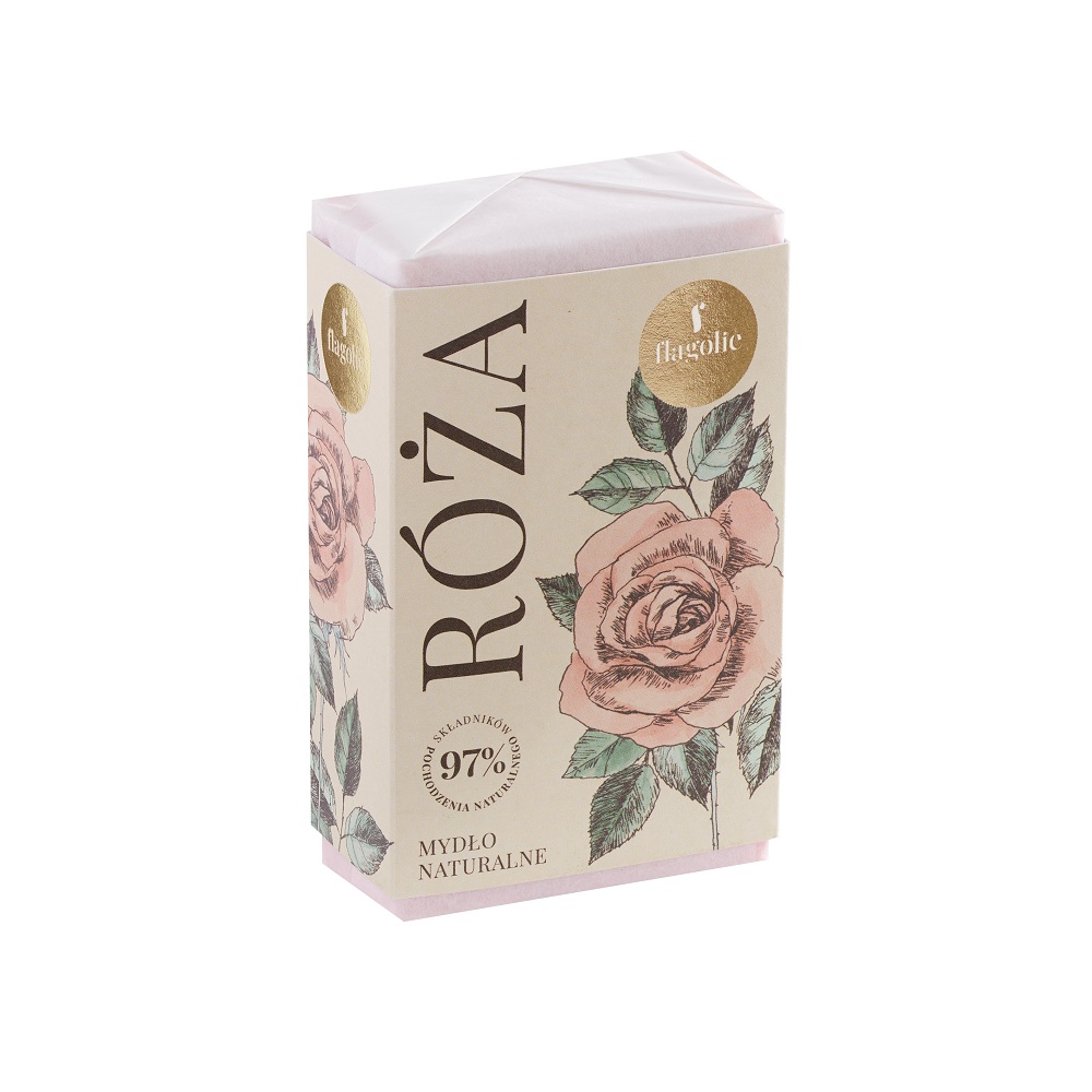 34930131687845878 Mydło naturalne Róża 195g - obrazek 1