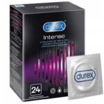 Durex prezerwatywy Intense 24 szt z wypustkami prążkami żel stymulujący