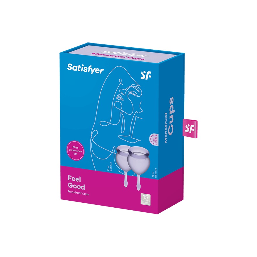 35231811621593142 Feel Good Menstrual Cup zestaw kubeczków menstruacyjnych 15ml + 20ml Lila - obrazek 1
