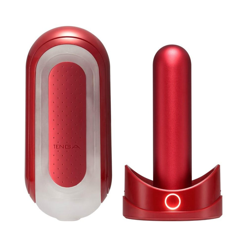 35362541646416509 Flip Zero and Flip Warmer masturbator wielokrotnego użytku z podgrzewaczem Red - obrazek 1