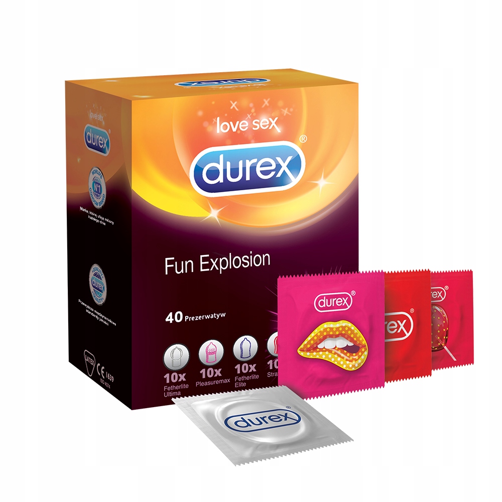 3548841646297165 Durex prezerwatywy Fun Explosion mix zestaw 40 szt - obrazek 1