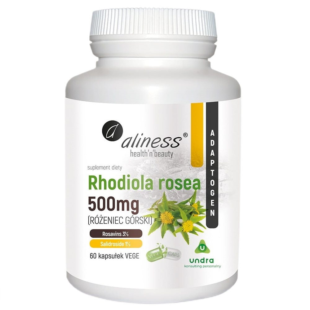 35631961763968610 Rhodiola rosea (różeniec górski) 500mg suplement diety 60 kapsułek - obrazek 1