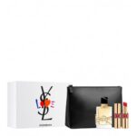 Libre Pour Femme zestaw woda perfumowana spray 50ml + Rouge Volupte Shine No.105 3.2g + kosmetyczka