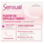 Sensual hipoalergiczne plastry do depilacji twarzy 12szt + tubka z oliwką łagodzącą 10ml
