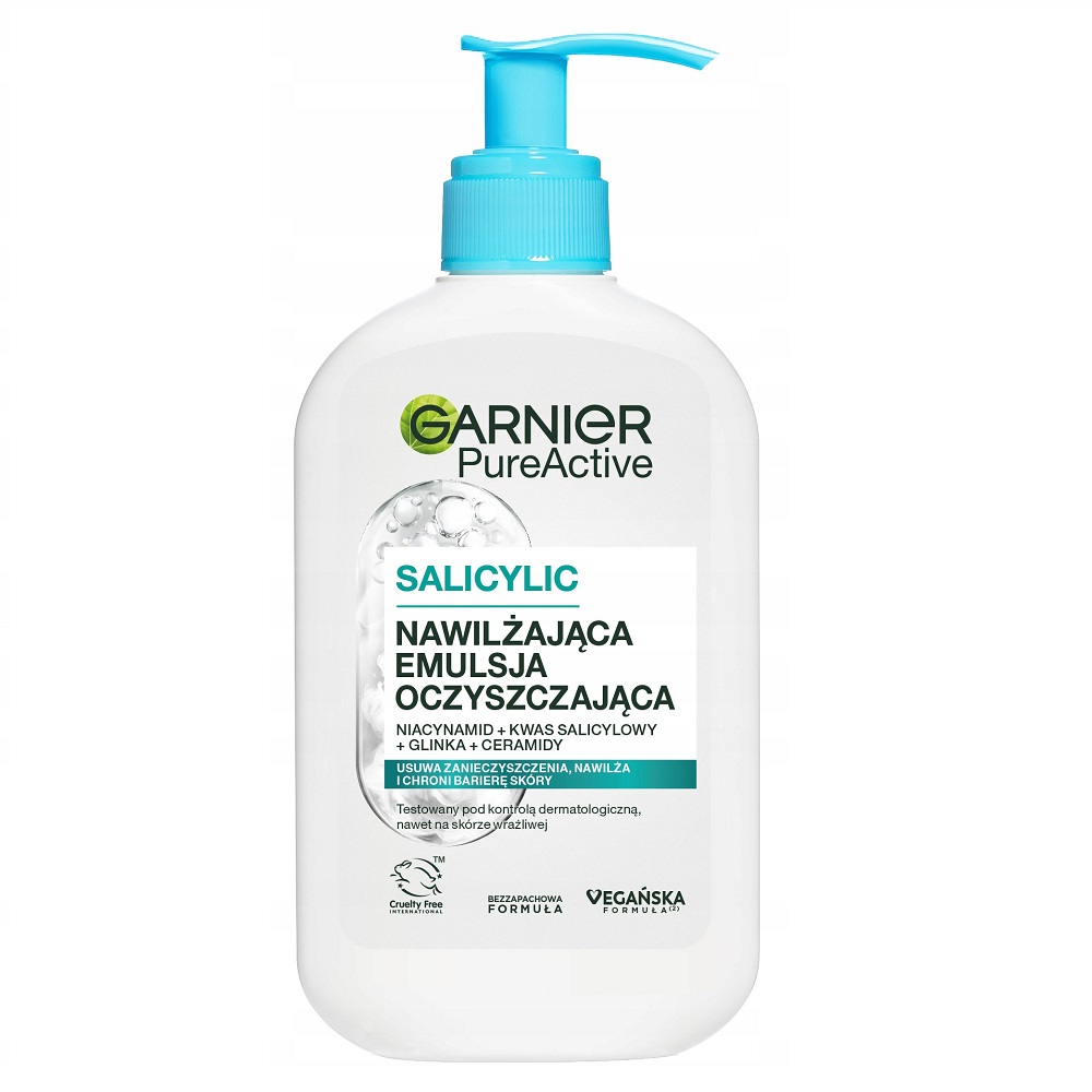 35889411765363885 Pure Active nawilżająca emulsja oczyszczająca do twarzy 250ml - obrazek 1