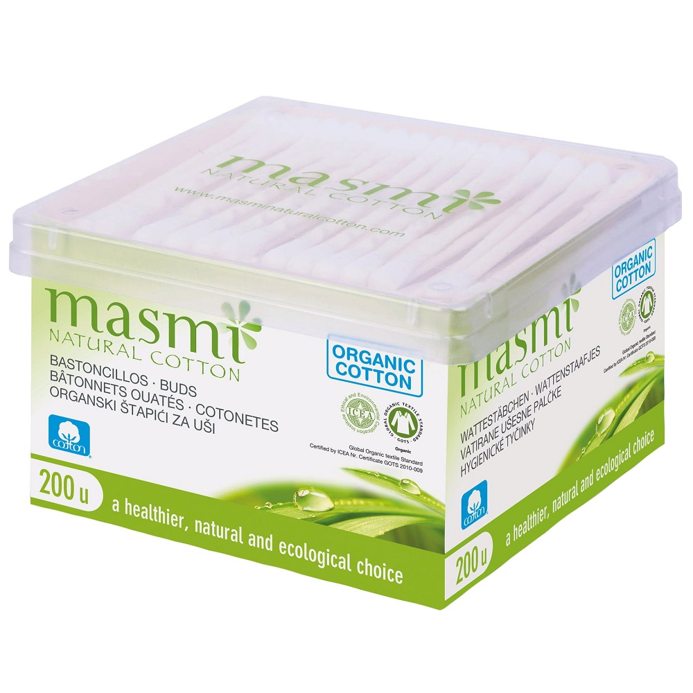36084491682998237 Natural Cotton patyczki higieniczne do uszu z organicznej bawełny 200szt - obrazek 1