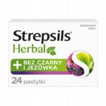 Herbal pastylki do ssania łagodzące podrażnione gardło i struny głosowe suplement diety Bez Czarny i Jeżówka 24szt.