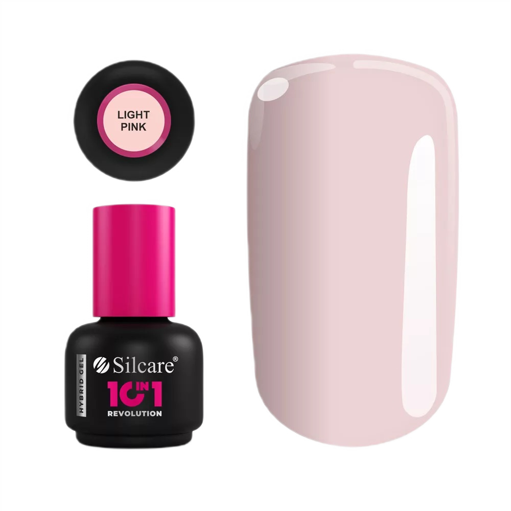 36174541708346097 10in1 Revolution Hybrid Gel baza hybrydowa Light Pink 15g - obrazek 1