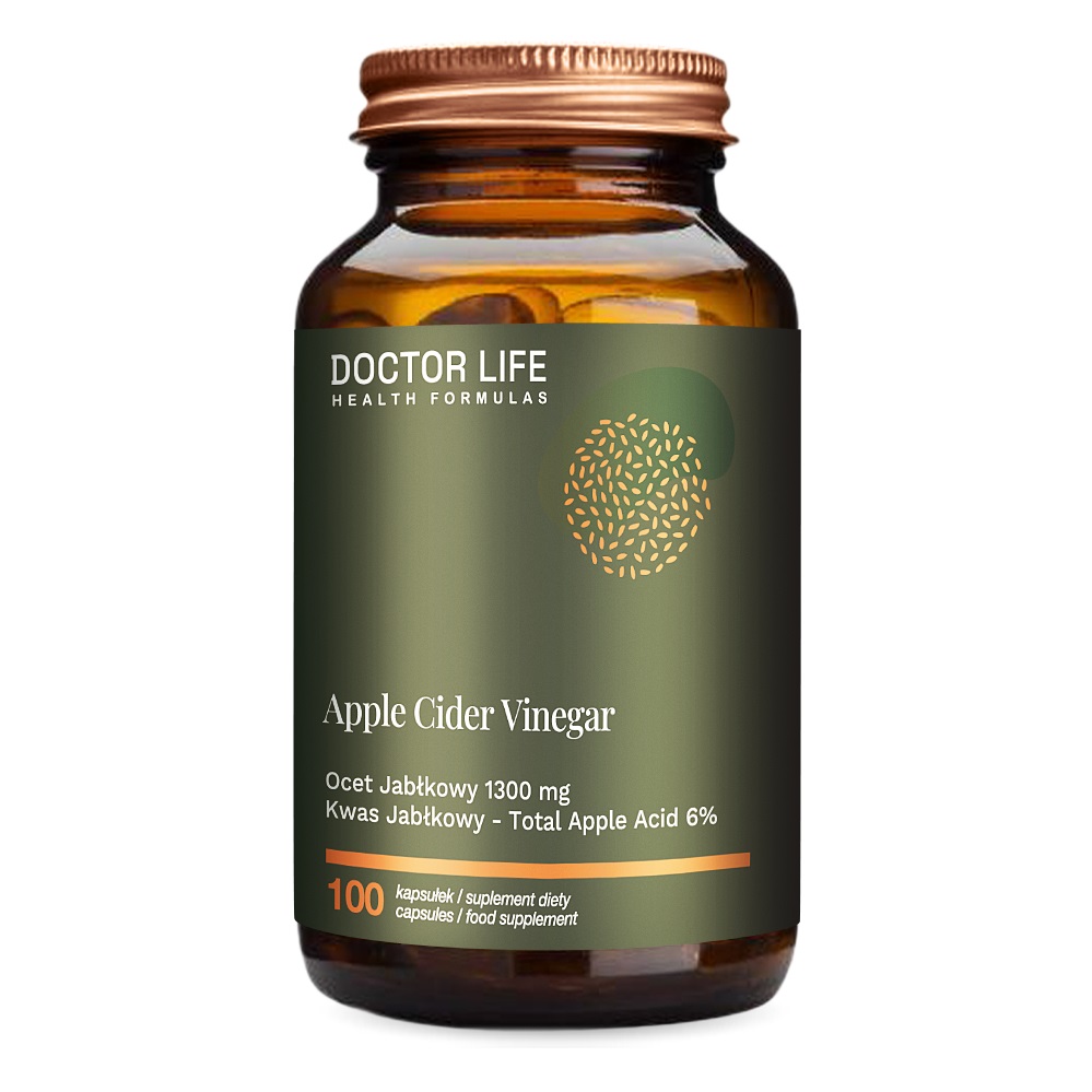 36291481728285596 Apple Cider Vinegar Ocet Jabłkowy 1300mg suplement diety 100 kapsułek - obrazek 1