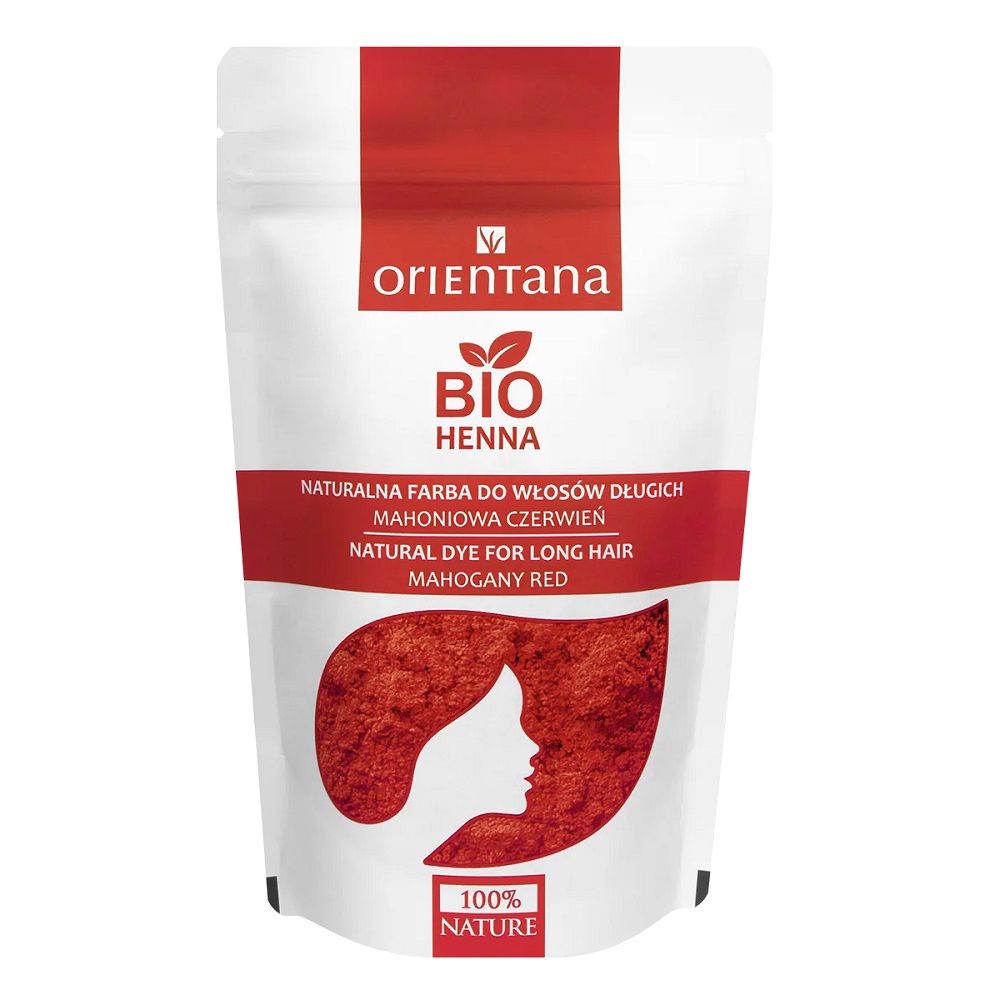 3629511755081259 Bio Henna naturalna farba do włosów długich Mahoniowa Czerwień 100g - obrazek 1