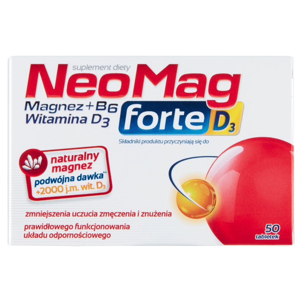 36356721678114404 Forte D3 suplement diety wspomagający prawidłowe funkcjonowanie układu odpornościowego 50 tabletek - obrazek 1